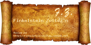Finkelstein Zoltán névjegykártya